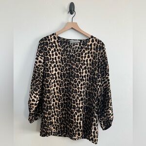 Belongsci Leopard Print Top - Size Medium